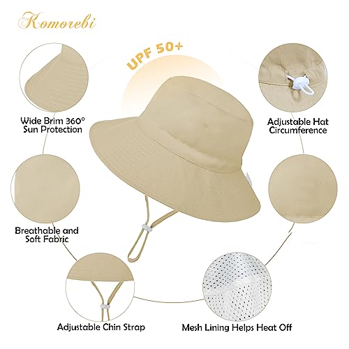 Baby Sun Hat Smile Face Hat Toddler Upf 50+ Sun Protective Bucket Hat Baby Boy Girl Summer Beach Hat Adjustable Cap 01 Khaki 0-6 Months #TOP6