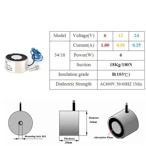 Mini solénoïde de levage électrique 180N pour simplifier vos projets de robotique - 6