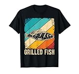 Poisson grillé vintage. Passionnés de cuisine, collectionneurs d'art rétro. Une pièce parfaite pour ceux qui apprécient l'art culinaire et l'esthétique rétro.