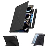 SANDUODD for iPad Pro 11 inch Case M5/M4, Slim Powerful Magnetic Attachment Full Corner Protective iPad Case with Auto Wake/Sleep and Hidden Pencil Holder (Midnight Black, iPad pro 11 inch)