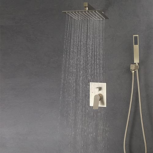 Ensemble de robinets de douche complet avec tête de douche 10" et douchette