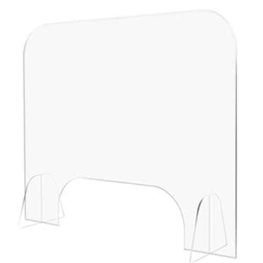 GJZQDKX Transparent Sneeze Screen For Desk,60x60cm / 23.4x23.4in,Screens Counter for Shops, Office Protection against Coughing Sneezing