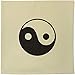 Azeeda 40cm 'Symbole Yin Yang' Housse de Coussin en Toile (CV00009355)