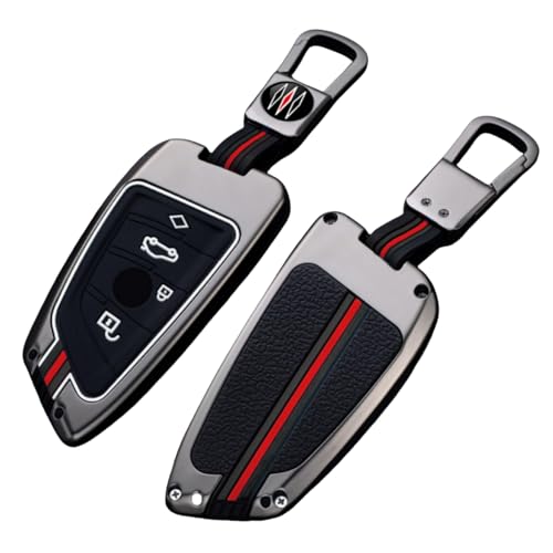 Happyit Zinc Alloy Car Key Cover Cases for bmw 2 3 5 7 Series 6GT X1 X3 X5 X6 F45 F46 G20 G30 G32 G11 G12 F48 G01 F15 F85 F16 F86 (4 Buttons B, Matt color)