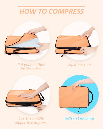 Image of BAGSMART Compression Packing Cubes for Travel