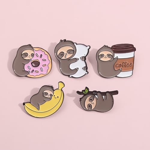 Image of Cute Cat Coffee Brooch,Funny Coffee Cup Enamel Pin, Cartoon Brooch, Lapel Pin, Enamel Badge, Cool Pin, Backpack Pin, Suitable For Daily Clothes, Bags And Hats Decoration, Gift Party