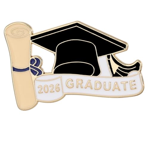 Image of Graduation Enamel Lapel Pins Class of 2026 Graduation Caps Brooches Gifts Souvenir Emblem Badges Diploma Brooche for High College Teacher School Vacation Accessories