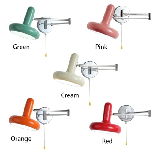 Lámpara de cabecero orientable y deslizable en color verde para dormitorio 4