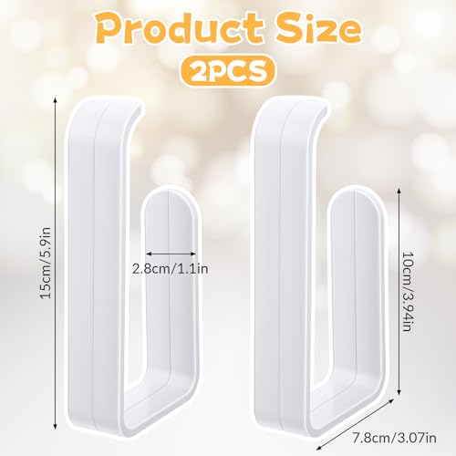 2 Stück Vorhang Raffhalter Selbstklebende Vorhanghalterungen Vorhang-Raffhalter für Vorhänge Ohne Bohren für Wohnzimmer Schlafzimmer Esszimmer Bäder Küchen Büros, Weiß