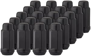 DPAccessories 20 Black 14x1.5 Closed End XL Bulge Acorn Lug Nuts for Custom Wheels LCB4B8HE2BK04020