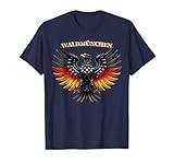 Novelty German Tourist Holiday Tshirt German Flag Waldmünchen Gift Idea For Men Women Kids Boys Girls Neuheit Deutsches Herz Touristen-Urlaubs-T-Shirt Ich liebe Waldmünchen Geschenkidee für Männer Frauen Kinder Jungen und Mädchen