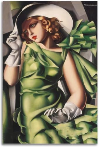 Photo 50x70cm sans cadre pour decoration murale de salon elegant peinture sur toile femme aux gants