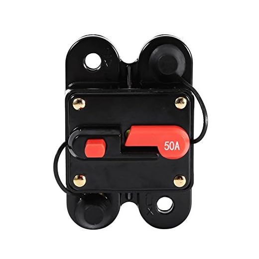 Qiilu 50Amp -100Amp Strömbrytare Återställ säkringshållare, vattentålig bilsäkringshållare 12-24V Ny (50A)