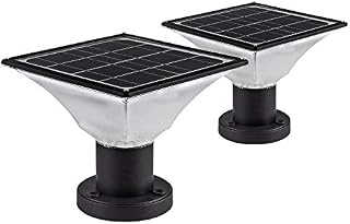 Solar Post Cap Lights Outdoor,Dusk to Dawn Auto On/Off Solar Powered Post Lights