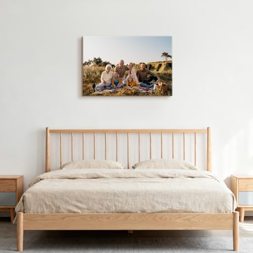 Personalized Photo Canvas Wall Art, Custom Canvas Prints with Your Photos, Ready to Hang, Ideal Housewarming Wedding Birthday Christmas Gift for Mom Dad Family (HORIZONTAL PHOTO, 12"L x 8"W) - Image 3