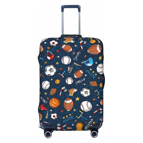 Sports Baseball Game Print Luggage Suitcase Cover Protector Luggage Washable Covers With Concealed Zipper