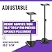 On-Stage SMS6600-P Hex-Base Monitor Stands Pair(Height-Adjustable Pedestal Studio Speaker Stands, Locking Pin, Hexagonal Base, Steel Construction, Nonslip Rubber Feet, Optional Floor Spikes, Black)