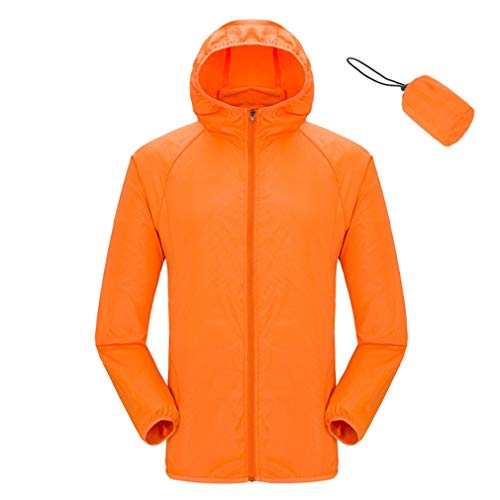 Xiang Ru Chaqueta cortavientos unisex de secado rápido con protección UV UPF 50+, ligera e impermeable Cover