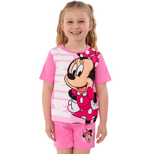Disney Minnie Mouse Pyjamas, Short Sleeve Girls Pyjamas, Summer Girls' Pyjama Sets, Cute Kids Pjs, Pink 3-4 Years