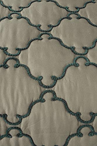 Ambesonne Embroidery Pattern Bedspread, Soft Microfiber Fabric Decoration For Master And Guest Bedroom Decorative 3 Piece Coverlet Set With 2 Pillow Shams Solid Colored Bed Cover, King Size, Khaki #TOP2