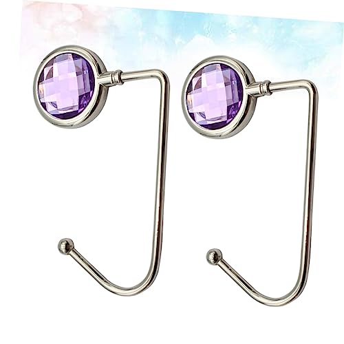 Garneck 2 Pçs Ganchos De Metal Mochila Bolsa De Cristal Bolsa De Mão Ganchos Para Bolsa De Mesa Supo