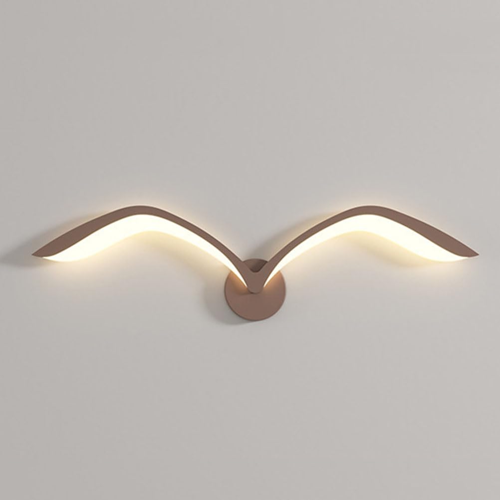 AoLa LED Seagull Wall Light Indoor 50cm Animal Bird Wall Sconce 9W 3000K Warm White Modern Creative Bird Wall Lamp Made of Metal Wall Decorative Lamp for Living Room Background Hallway Staircase