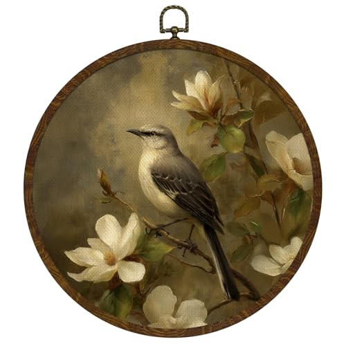 KLYTINK Vintage Bird Wall Art – Retro Floral Canvas Decor