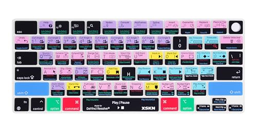 XSKN Davinci Resolve Shortcut US Version Silicone Keyboard...