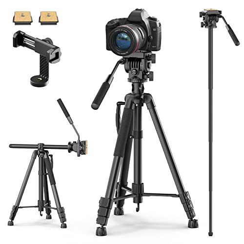 Image of ULANZI VT-02 Metal Camera Tripod | Heavy Duty, Portable & Adjustable Stand for DSLR, Smartphone & Vlogging | Strong, Compact & Travel-Friendly
