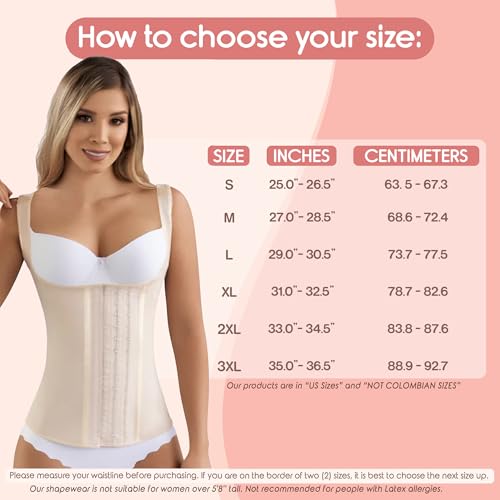 Image of LadySlim REAL COLOMBIAN Fajas Colombianas Reductoras LATEX Chaleco Vest Waist Trainer Cincher Workout Girdle