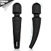 PHANXYŽ Vibrating Cordless Wand Massager with 9 Colors Breathing Light & 9 Patterns Waterproof Handheld Electric Massager for Shoulder, Neck, Back, Body Pain & Muscle Knots Release(Black)