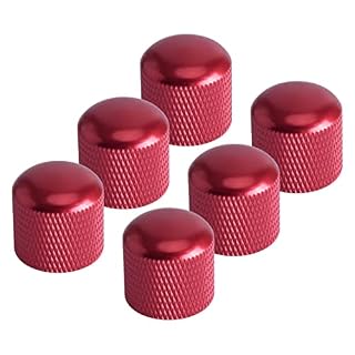 LETAOSK Bouton de Volume et de tonalité Rouge, Capuchon de potentiomètre pour Guitare électrique Basse 6 pièces - Les Beatles, Paul McCartney, John Lennon, RIngo Starr, George Harrison