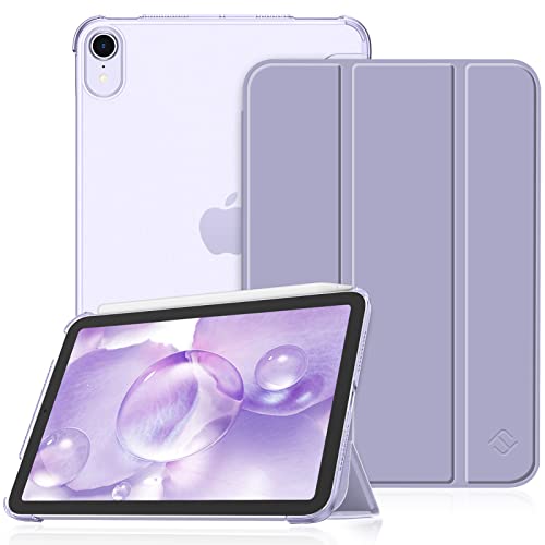 FINTIE Coque pour iPad Mini 7 (A17 Pro) 2024 8.3 Pouces/iPad Mini 6 2021 - Housse Transparente Mate Etui Pliable Léger Fine avec Fonction Veille/Réveil...