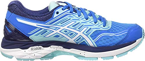 Asics GT-2000 5, Damen Laufschuhe, Mehrfarbig (Diva Blue / White / Aqua Splash), 37.5 EU