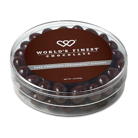 World's Finest® Chocolate - Dark Chocolate Continental® Almonds - 1 lb Cover