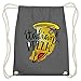 Sac de gym en coton de qualité supérieure - Motif pizza italienne - Design simple et amusant. - - Gris graphite, 37cm-46cm