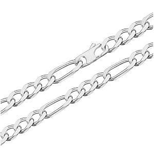 NKlaus NKlaus 925 Sterling Silber Kette Figaro MASSIV 5255 Panzerkette 8,00mm breit NKlaus NKlaus 925 Sterling Silber Kette Figaro MASSIV 5255 Panzerkette 8,00mm breit