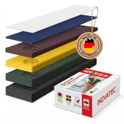 INOVATEC Kunststoff Verglasungsklötze 600 Stück | 1-6 mm Stärken sortiert | Distanzklötze & Trageklötze Set 100x24mm | Abstandshalter für Fenster, Türen & Glas | Profi-Montagezubehör INOVATEC Kunststoff Verglasungsklötze 600 Stück | 1-6 mm Stärken sortiert | Distanzklötze & Trageklötze Set 100x24mm | Abstandshalter für Fenster, Türen & Glas | Profi-Montagezubehör