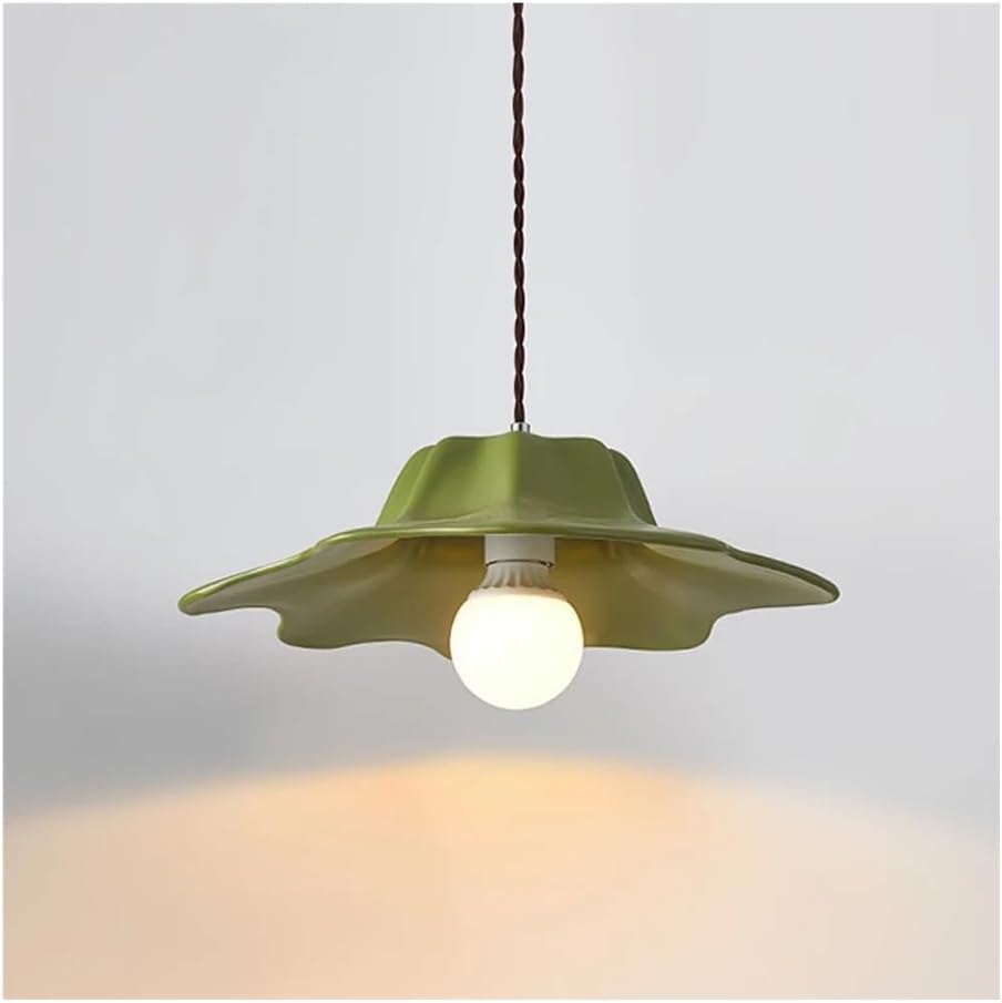 Lustre suspendu en résine crème en forme de fleur pour hall d'entrée