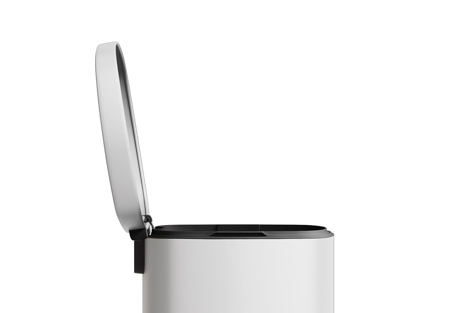 GarveeHome 13 Gal & 2.6 Gal Trash Can Combo Set, Kitchen Trash Can and Bathroom Trash Bin with Lid, Step-On Rustproof Garbage Bin with Inner Bucket, White - Image 3