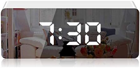 KKshop Mirror Alarm Clock, Digital Alarm Clock 3" LED Display with Light Sensing Dimming Mode, Snooze, Adjustable Brightness, Bedside Clock for Bedroom Living Room Home Decor