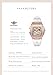 OUPINKE Automatic Womens Watches Luxury Diamonds Hollow Skeleton Square Ladies Watches Soft Silicone Strap Fashion Dress Rose Gold Female Watch Waterproof