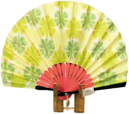 Ando SKW-6 Women's Dyed Washi Fan, Flower, Blue
