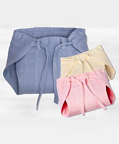 Mothers ChoicePure Cotton Newborn Baby Clothes/Muslin Nappy/Langot (Pack Of 3)