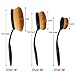 JOSALINAS Oval Makeup Brush Set Upgraded 3pcs Fast Flawless Application Toothbrush Foundation Concealer Blusher Liquid Cream Powder Cosmetic Blending Tools
