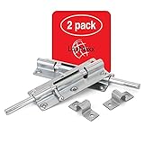 ✔️MONTAGE: Befestigung der Schubriegel durch Einschrauben von sechs Schrauben an Fenster oder Tür, damit ist die Verriegelung schnell und einfach montiert. Schrauben sind bei diesem Schiebeschloss im Lieferumfang enthalten.