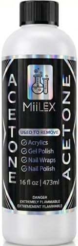 Acetone 16oz Made in Canada - Nail Polish Remover, Professional Strength Gel, Acrylic & Dip Remover – Fast Acting