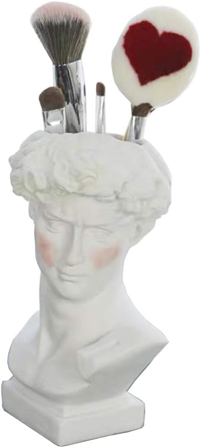 Lemonadeus Unique David Sculpture Decor Makeup Brush Holder Storage Cosmetic Organizer Make Up Brushes Display/Vase/Penholder