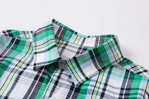 Image of SANGTREE Summer Button Down Shirts Cottn Tops for Men Women Boy Girl