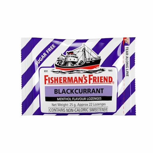 Fisherman's 25g Friend Blackcurrant Flavour Lozenges with Sweeteners by Lofthouse's